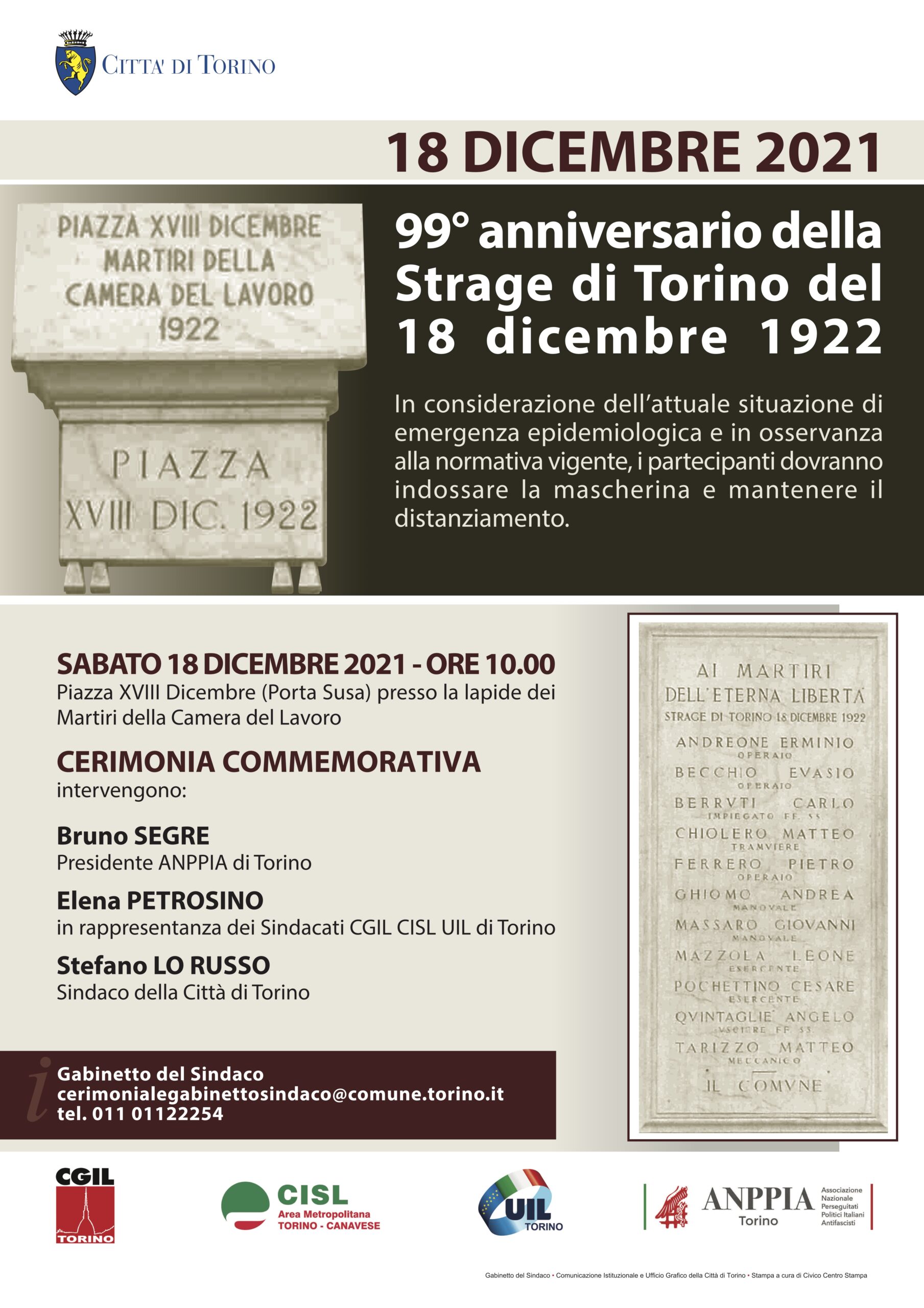 Commemorazione 18 dicembre 1922
