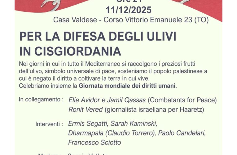 Per la difesa degli ulivi in Cisgiordania